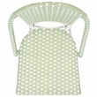 Pemberly Row Coastal Aluminum Bistro Chairs in Green & White Finish