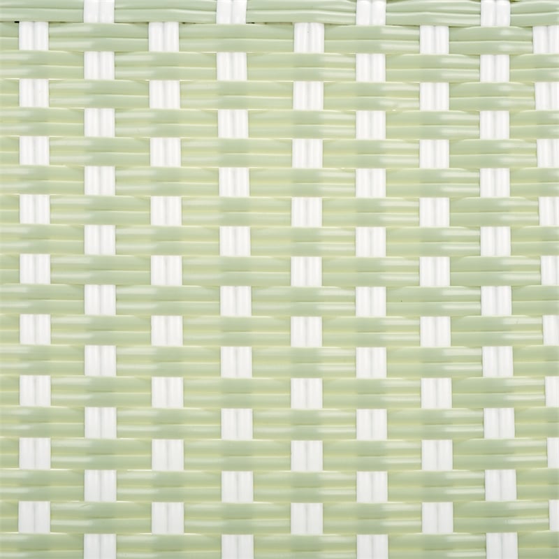 Pemberly Row Coastal Aluminum Bistro Chairs in Green & White Finish