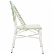 Pemberly Row Coastal Aluminum Bistro Chairs in Green & White Finish