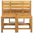 Pemberly Row Contemporary Convertible Patio Bench in Natural
