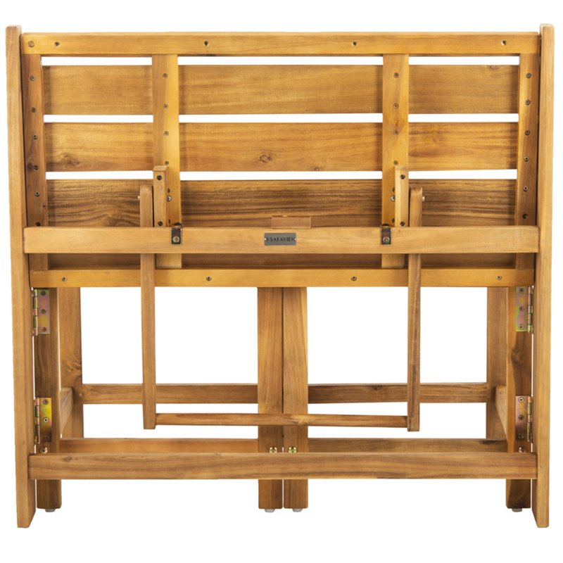 Pemberly Row Contemporary Convertible Patio Bench in Natural