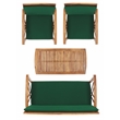 Pemberly Row Transitional Wood 4Pc Outdoor Set in Natural / Green