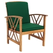 Pemberly Row Transitional Wood 4Pc Outdoor Set in Natural / Green