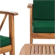 Pemberly Row Transitional Wood 4Pc Outdoor Set in Natural / Green