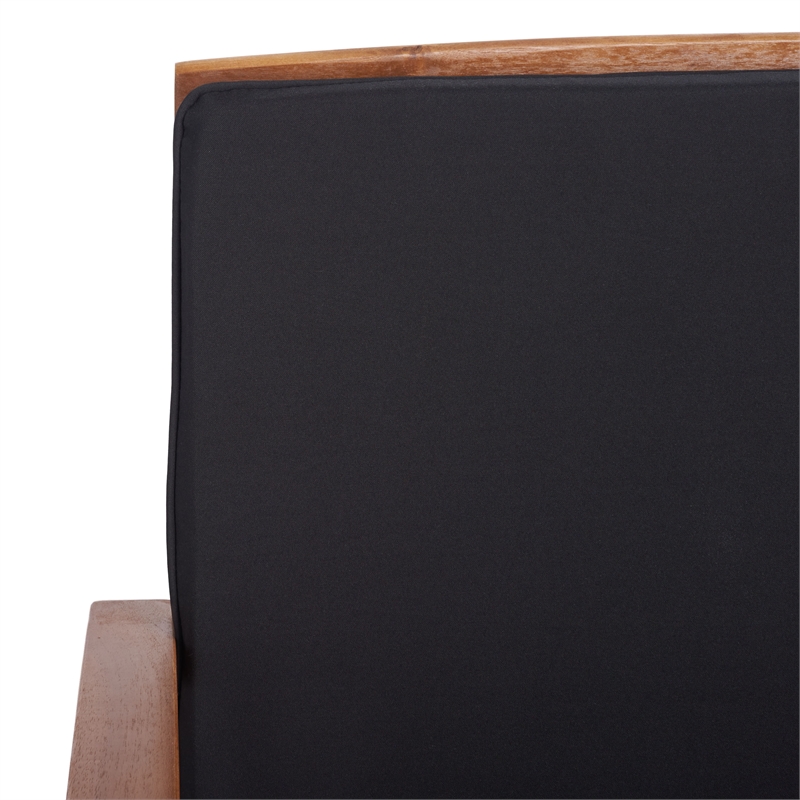 Pemberly Row Transitional Wood 4Pc Outdoor Set in Natural / Black