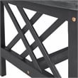 Pemberly Row Transitional Wood 4Pc Outdoor Set in Black / Beige