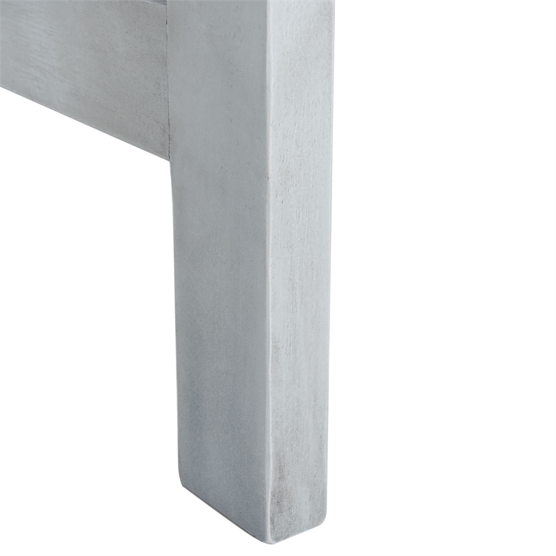 Pemberly Row Transitional Wood 4Pc Outdoor Set in Gray / Beige