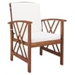 Pemberly Row Transitional Wood 4 Piece Outdoor Set in Natural / Beige