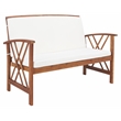 Pemberly Row Transitional Wood 4 Piece Outdoor Set in Natural / Beige