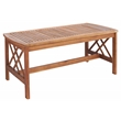 Pemberly Row Transitional Wood 4 Piece Outdoor Set in Natural / Beige