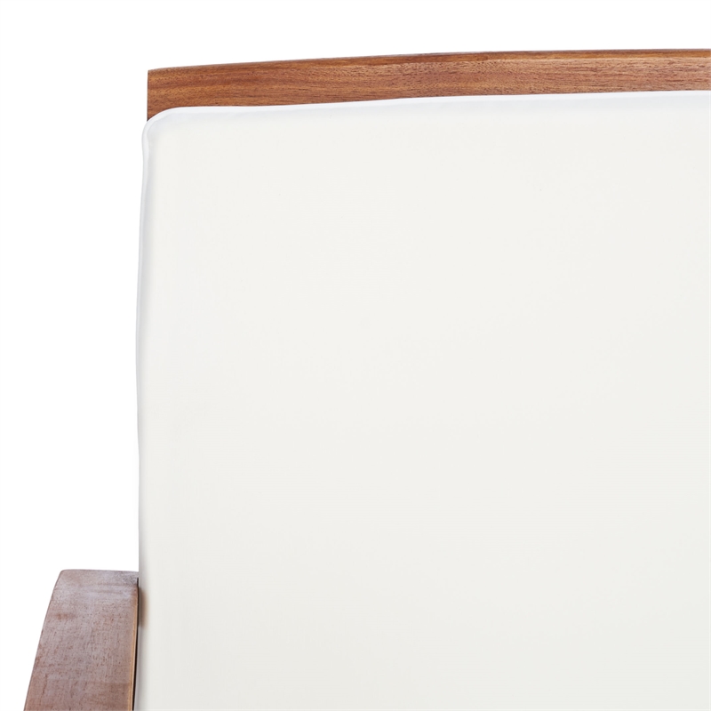 Pemberly Row Transitional Wood 4 Piece Outdoor Set in Natural / Beige