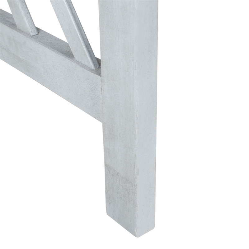 Pemberly Row Transitional Wood 4Pc Outdoor Set in Gray / Beige