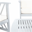 Pemberly Row Transitional Wood 4Pc Outdoor Set in Gray / Beige
