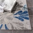 Pemberly Row Contemporary Polypropylene 8' x 10' Rug in Gray and Blue