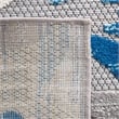 Pemberly Row Contemporary Polypropylene 8' x 10' Rug in Gray and Blue