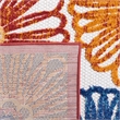 Pemberly Row Contemporary Polypropylene 9' x 12' Rug in Creme and Red