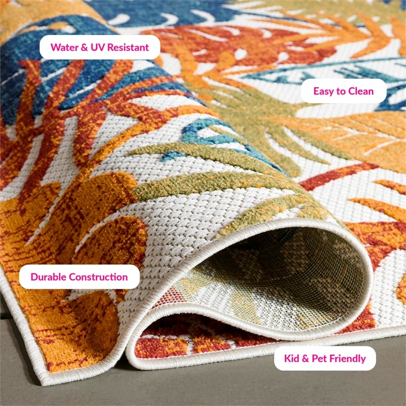 Pemberly Row Contemporary Polypropylene 5'3