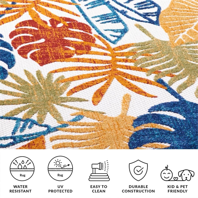 Pemberly Row Contemporary Polypropylene 5'3