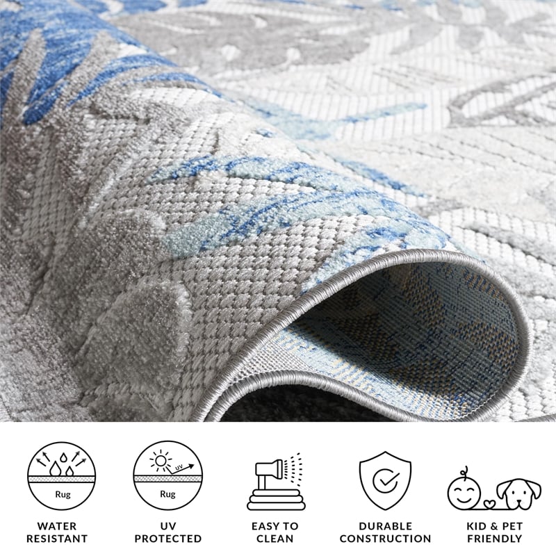 Pemberly Row Contemporary Polypropylene 5'3