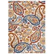 Pemberly Row Contemporary Polypropylene 4' x 6' Rug in Cream and Navy