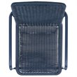 Pemberly Row Aluminum Stackable Patio Chair in Navy (Set of 2)