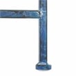 Pemberly Row Traditional Powder Coated Kissing Iron Bench in Blue