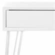 Pemberly Row Contemporary Wood and Iron Desk in White Finish