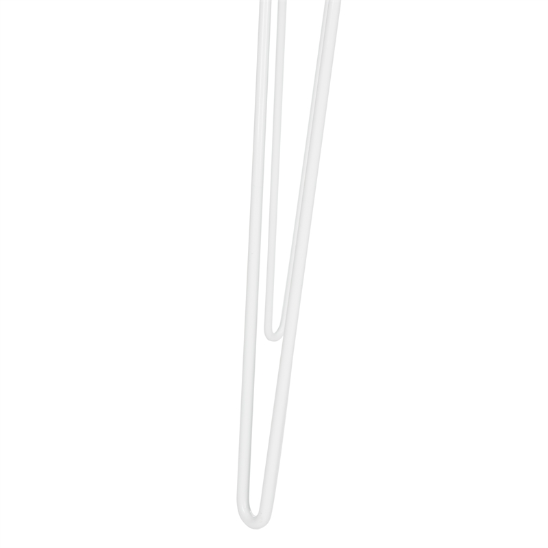 Pemberly Row Contemporary Wood and Iron Desk in White Finish