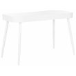Pemberly Row Contemporary Wood and Iron Desk in White Finish