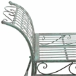 Pemberly Row Traditional Powder Coated Iron Bench in Green Finish