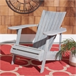 Pemberly Row Farmhouse Wood Adirondack Chair in Ash/Gray Finish