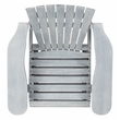 Pemberly Row Farmhouse Wood Adirondack Chair in Ash/Gray Finish
