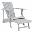Pemberly Row Farmhouse Wood Adirondack Chair in Ash/Gray Finish