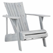Pemberly Row Farmhouse Wood Adirondack Chair in Ash/Gray Finish