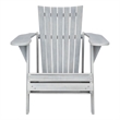Pemberly Row Farmhouse Wood Adirondack Chair in Ash/Gray Finish