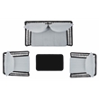 Pemberly Row Coastal Wood and Metal 4Pc Living Set in Black / Gray