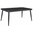 Pemberly Row Coastal Wood and Metal 4Pc Living Set in Black / Gray