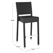 Pemberly Row Indoor-Outdoor Barstool for Patio or Kitchen Counter