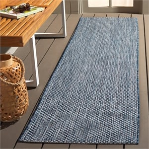 Pemberly Row 2'3&quot x 6'7&quot Decorative Runner Rug in Navy and Gray