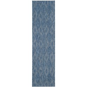 Pemberly Row Contemporary 2'3&quot x 10' Hallway Runner Rug in Classic Navy