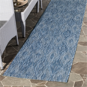 Pemberly Row Contemporary 2'3&quot x 14' Extended Hallway Runner Rug in Navy