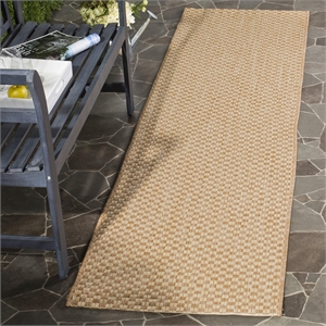Pemberly Row 2'3&quot x 6'7&quot Decorative Runner Rug in Natural and Ivory