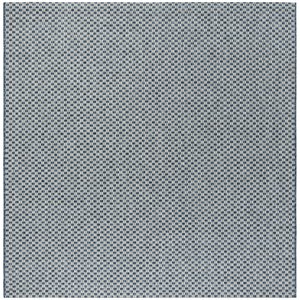 Pemberly Row 5'3&quot Square Decorative Area Rug in Blue and Light Gray