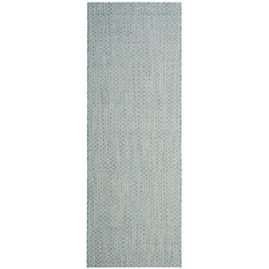 Pemberly Row 2'3&quot x 10' Hallway Runner Rug in Light Blue and Light Gray