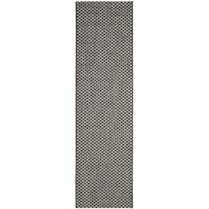 Pemberly Row 2'3&quot x 10' Hallway Runner Rug in Black and Light Gray