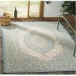 Pemberly Row 9' x 12' Large Indoor Area Rug in Light Gray and Aqua