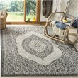 Pemberly Row 9' x 12' Large Indoor Area Rug in Light Gray and Black