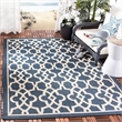 Pemberly Row Navy Indoor Outdoor Rug 6'7