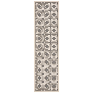 Pemberly Row Contemporary Anthracite Indoor Outdoor Runner Rug 2'3&quot x 8'