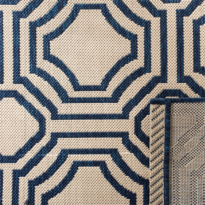 Pemberly Row Beige Indoor Outdoor Rug 6'7